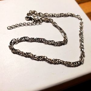 Hand Made in Italy Ankle 925 Silver Jewelry bracelet
